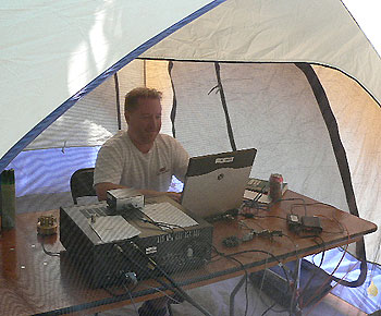 N6KJ working CW at HF2
